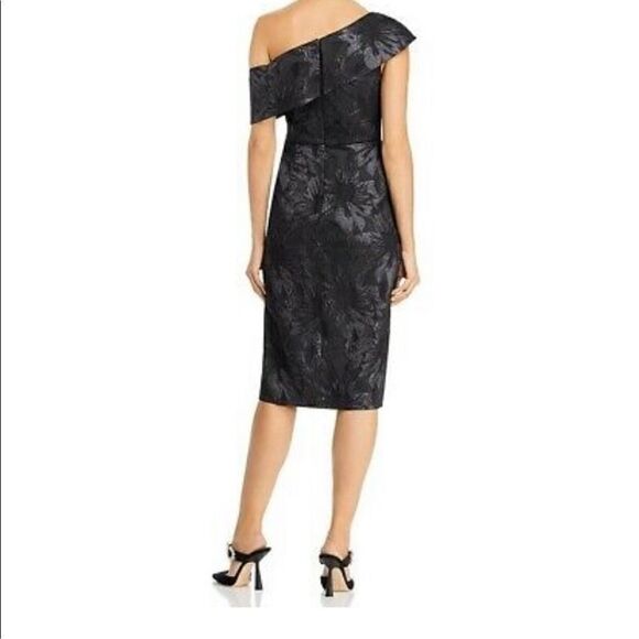 Aidan Mattox Black Jacquard Off Shoulder Dress size 4 NWT - Picture 3 of 11